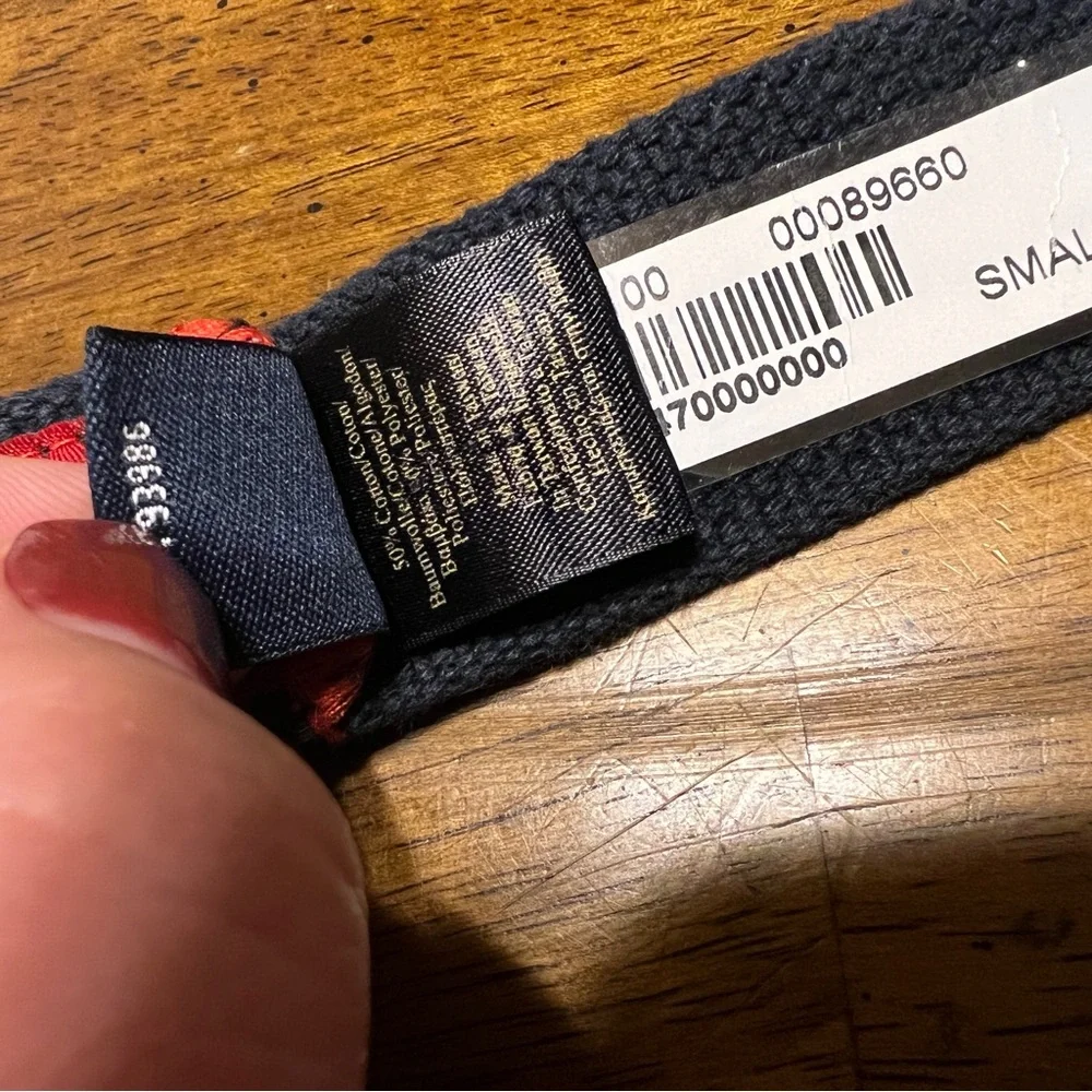 Brooks Brothers Boys Small Red Blue Bonefish Belt